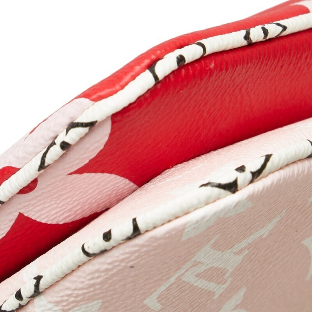 Louis Vuitton Giant Double Zip Chain Shoulder Bag Rouge Red Pink - Picture 5 of 8